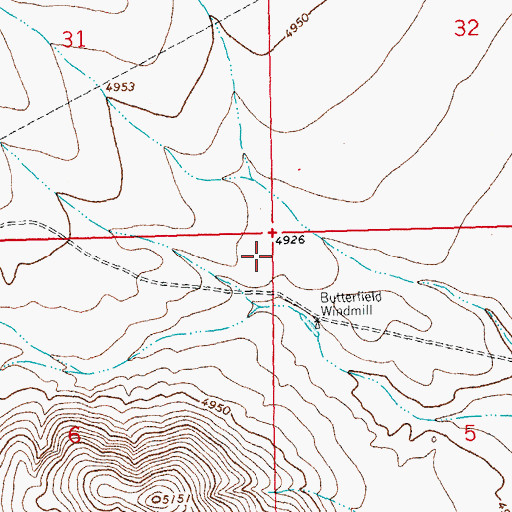 Topographic Map of 06038 Water Well, NM