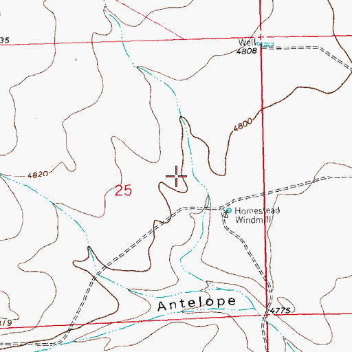 Topographic Map of 01335 Water Well, NM