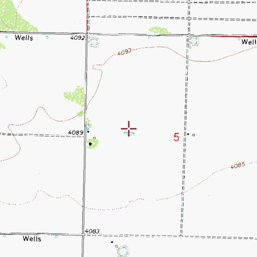 Topographic Map of 01443 Water Well, NM