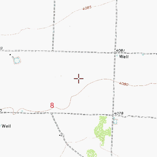 Topographic Map of 01454 Water Well, NM