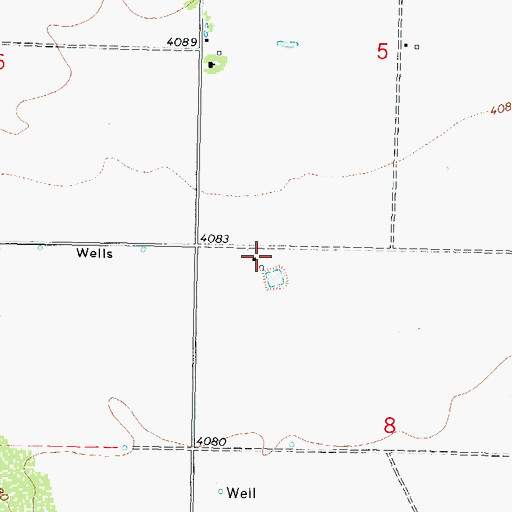 Topographic Map of 10268 Water Well, NM