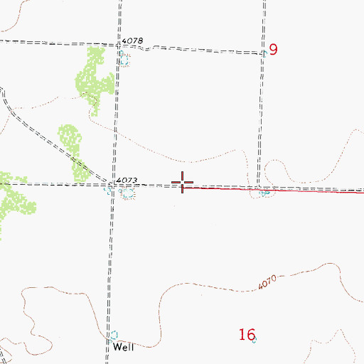 Topographic Map of 01460 Water Well, NM