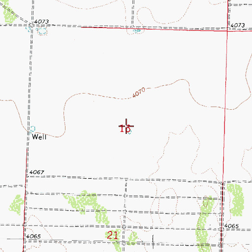 Topographic Map of 10288 Water Well, NM