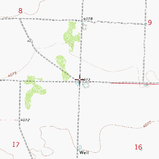 Topographic Map of 10286 Water Well, NM