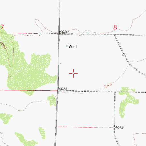 Topographic Map of 01456 Water Well, NM