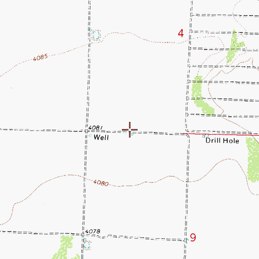 Topographic Map of 01458 Water Well, NM