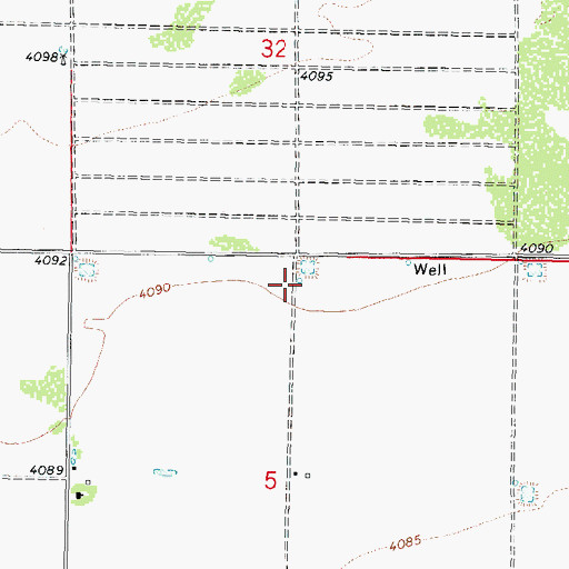 Topographic Map of 01441 Water Well, NM
