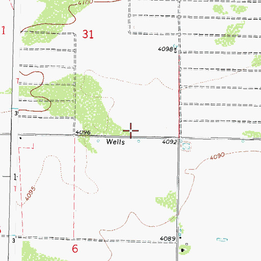 Topographic Map of 01446 Water Well, NM