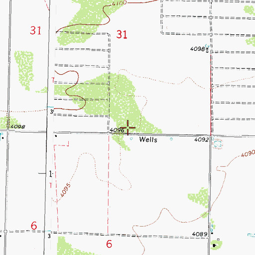 Topographic Map of 01445 Water Well, NM