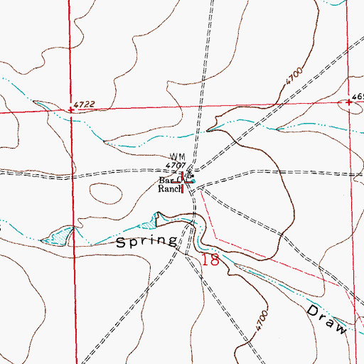Topographic Map of 01250 Water Well, NM