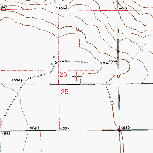 Topographic Map of 10614 Water Well, NM