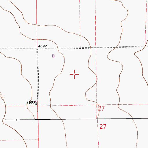 Topographic Map of 10054 Water Well, NM