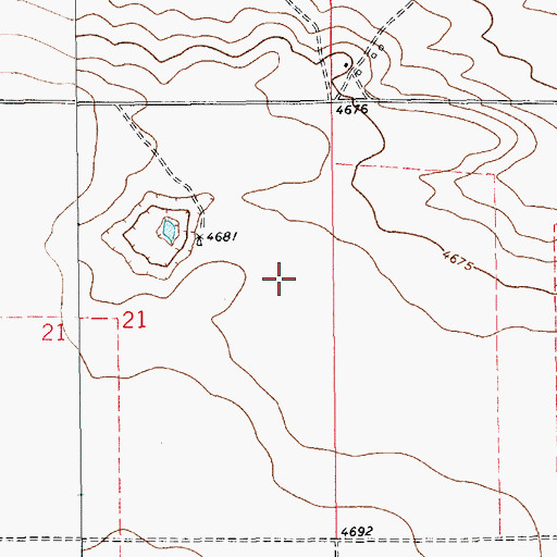 Topographic Map of 10613 Water Well, NM