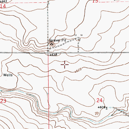 Topographic Map of 10053 Water Well, NM