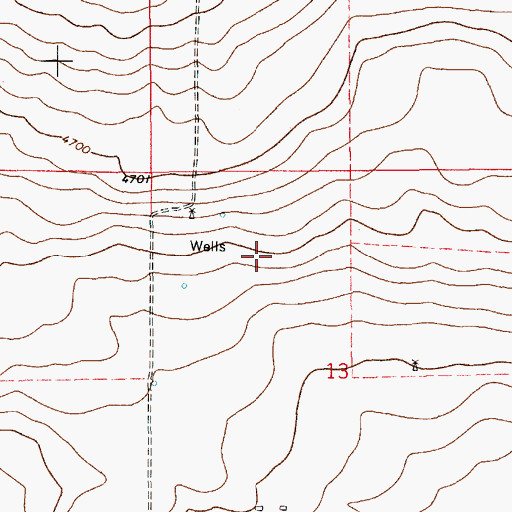 Topographic Map of 10026 Water Well, NM