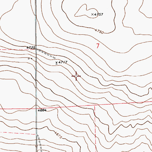 Topographic Map of 10300 Water Well, NM