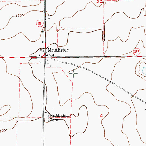 Topographic Map of 10390 Water Well, NM