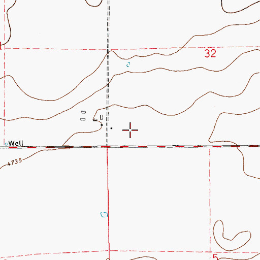 Topographic Map of 10725 Water Well, NM