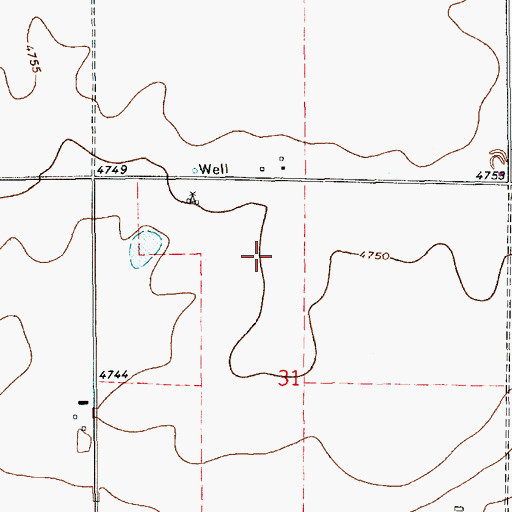 Topographic Map of 10505 Water Well, NM