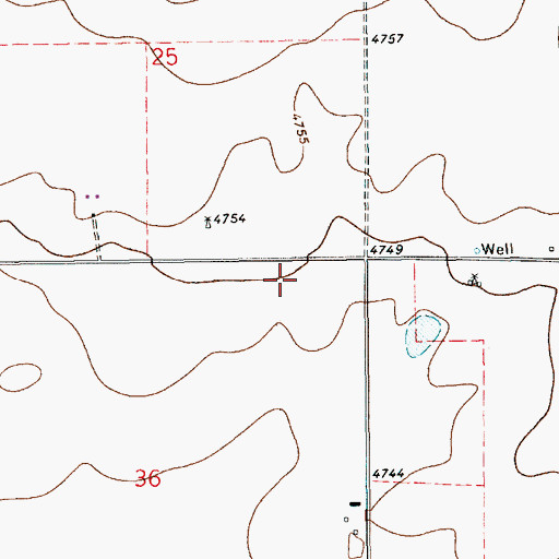 Topographic Map of 10678 Water Well, NM