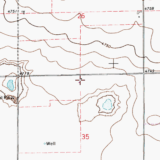 Topographic Map of 10747 Water Well, NM