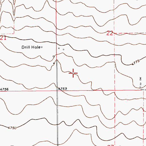 Topographic Map of 10371 Water Well, NM