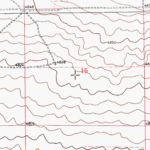 Topographic Map of 10674 Water Well, NM