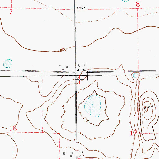 Topographic Map of 10394 Water Well, NM