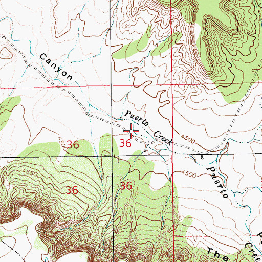 Topographic Map of 10763 Water Well, NM