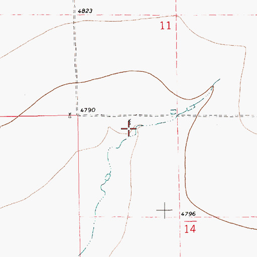 Topographic Map of 10765 Water Well, NM
