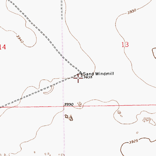 Topographic Map of 13179 Water Well, NM