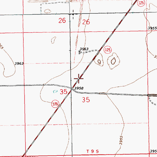 Topographic Map of 12562 Water Well, NM