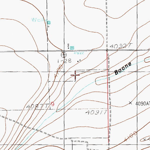 Topographic Map of 10874 Water Well, NM