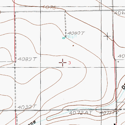 Topographic Map of 10872 Water Well, NM