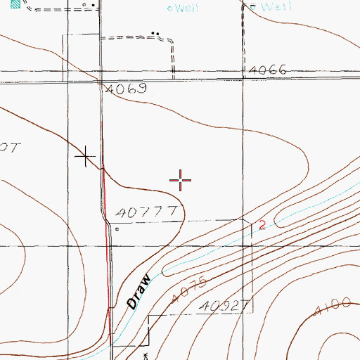 Topographic Map of 10048 Water Well, NM