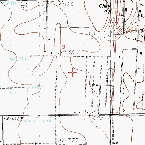 Topographic Map of 10686 Water Well, NM