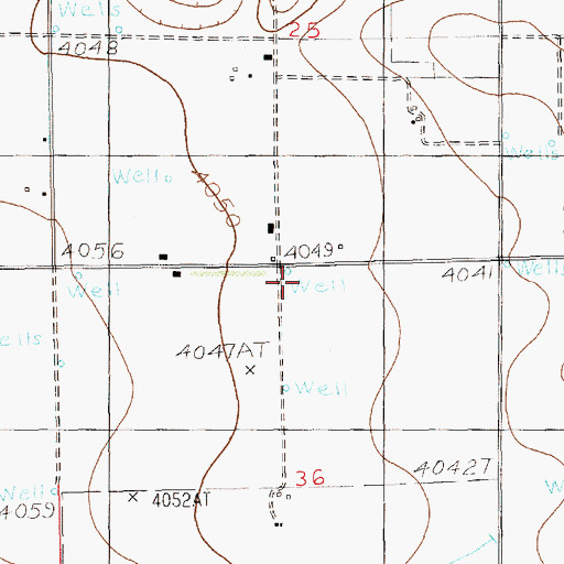 Topographic Map of 10660 Water Well, NM