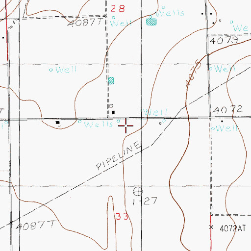 Topographic Map of 12647 Water Well, NM