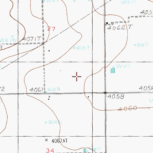Topographic Map of 10781 Water Well, NM