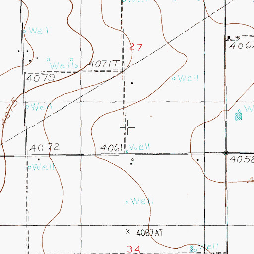 Topographic Map of 10780 Water Well, NM