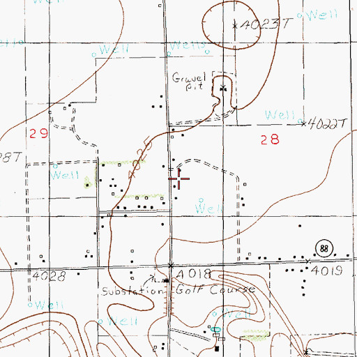 Topographic Map of 12376 Water Well, NM
