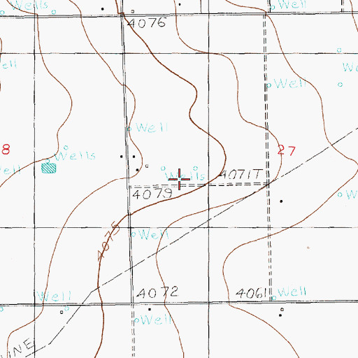 Topographic Map of 10662 Water Well, NM