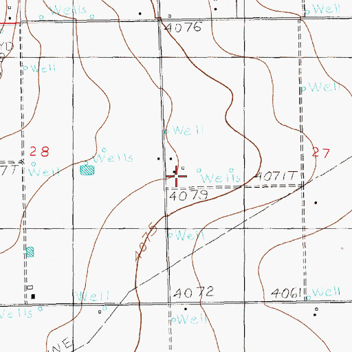 Topographic Map of 12648 Water Well, NM
