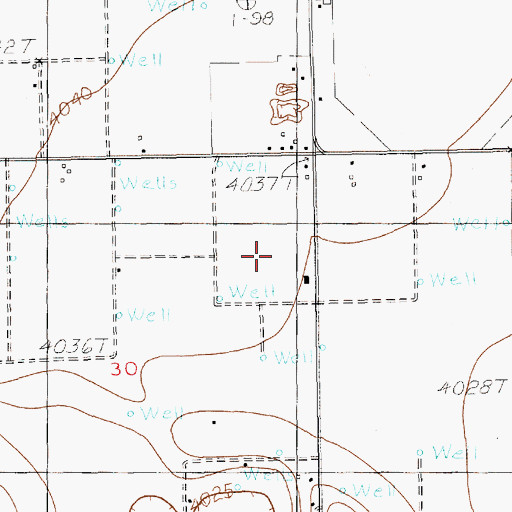Topographic Map of 12102 Water Well, NM