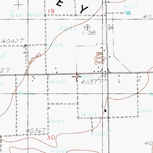 Topographic Map of 11615 Water Well, NM