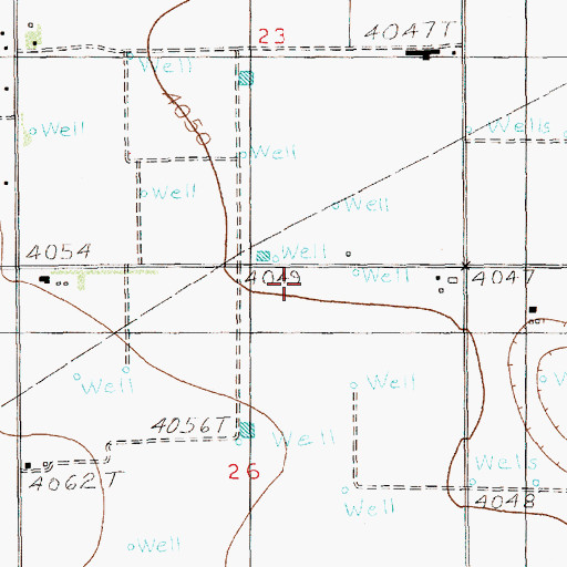 Topographic Map of 12650 Water Well, NM