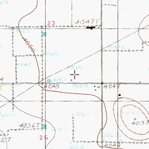 Topographic Map of 11661 Water Well, NM