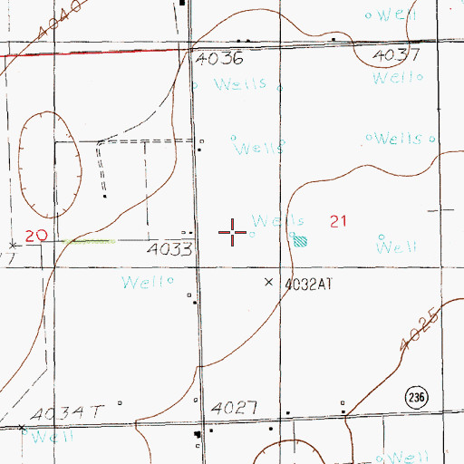 Topographic Map of 10745 Water Well, NM