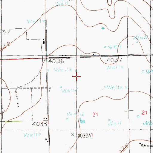 Topographic Map of 12332 Water Well, NM