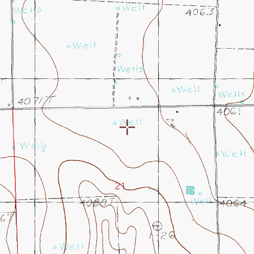 Topographic Map of 11659 Water Well, NM